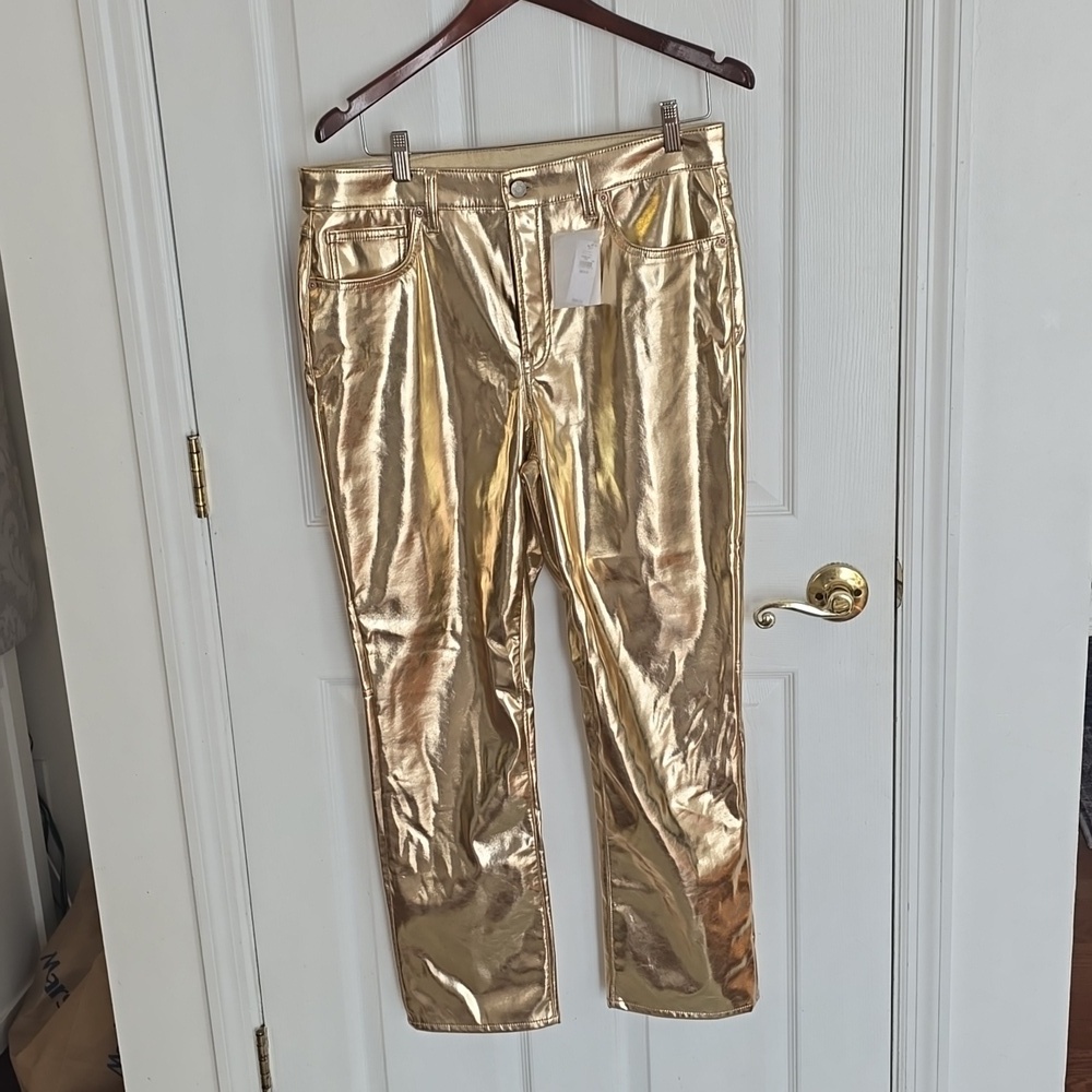 NWT Gap Women's Vintage Slim High Rise  Gold Jeans Size 32 14 R